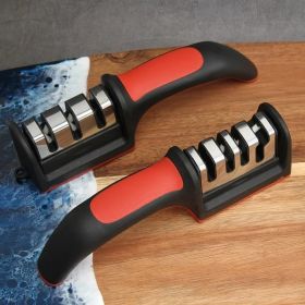 1-Pack Knife Sharpener Tool - Super Bowl Prep Edge Maintenance For Slicing Meats & Vegetables (Option: Red-Dd)
